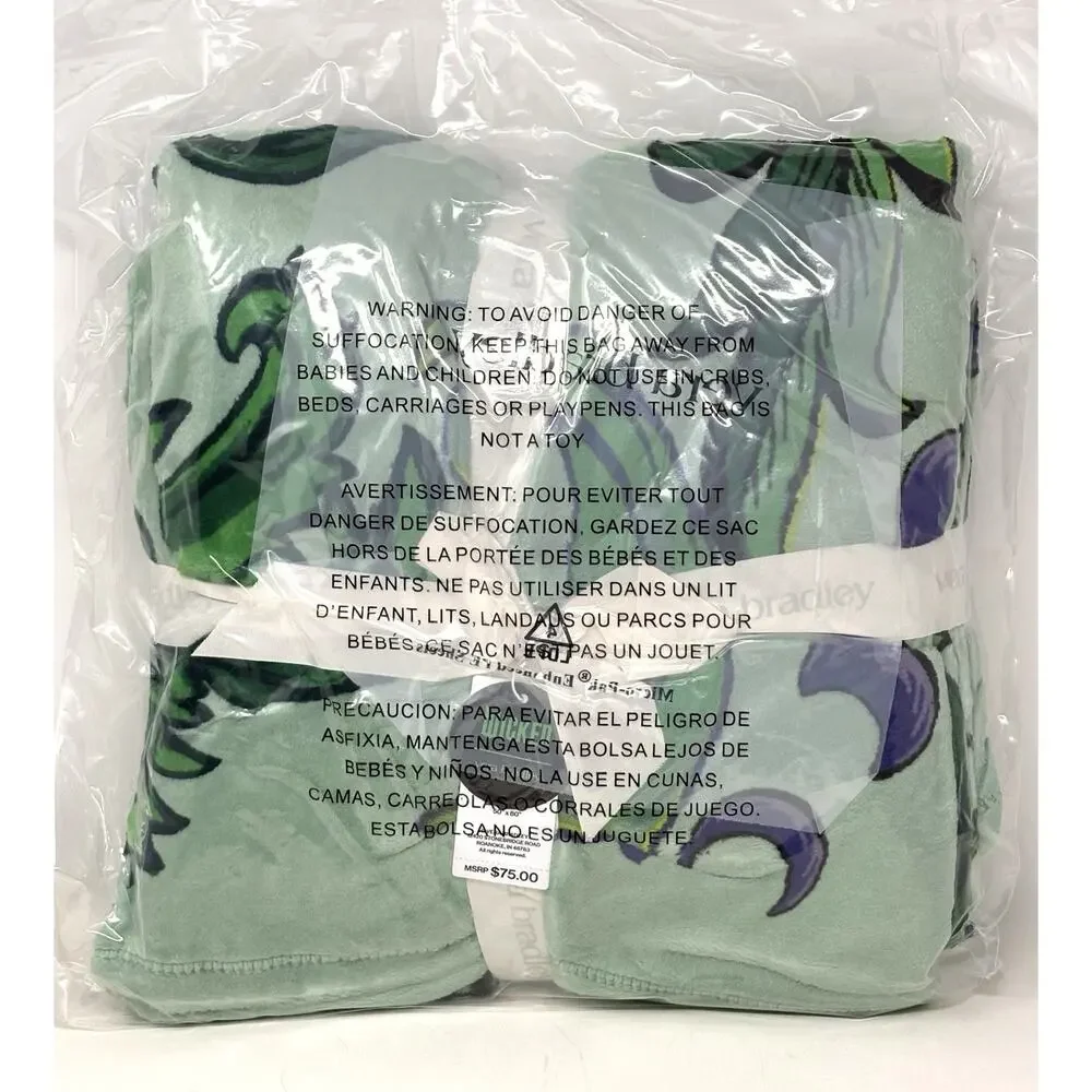 Vera Bradley Wicked Throw Blanket Green Wickedly Beautiful 50X80